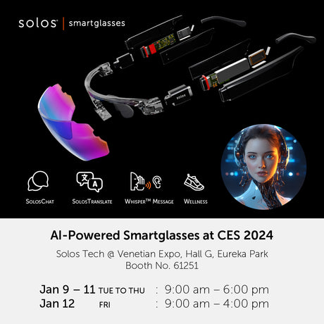 Experience AI-Powered Smartglasses at CES 2024 - Solos Technology Limited