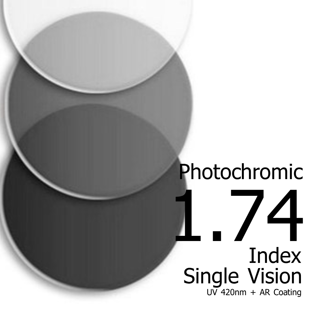 High Index 1.74 Photochromic Lens Xeon 5s - Solos Technology Limited