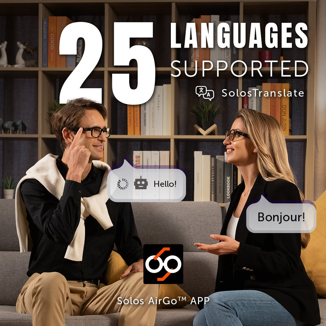 Solos smart glasses can help you translate 20+ languages