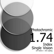 High Index 1.74 Photochromic Lens Argon 6s - Solos Technology Limited