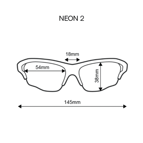 Frame Front: Neon 2 (Frame Shape: Sporty Semi-Rimless Rectangle)